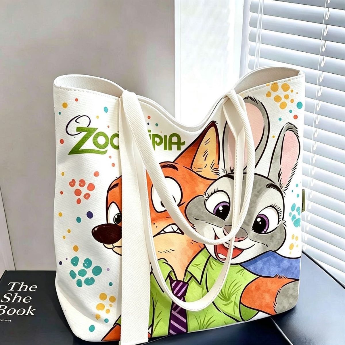Anime Tote Bag - Torba płócienna z motywem Zootopia, duża