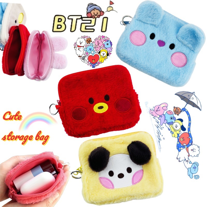 Anime Tote Bag - Kosmetyczka BT21 Koya Tata Chimmy Shaky