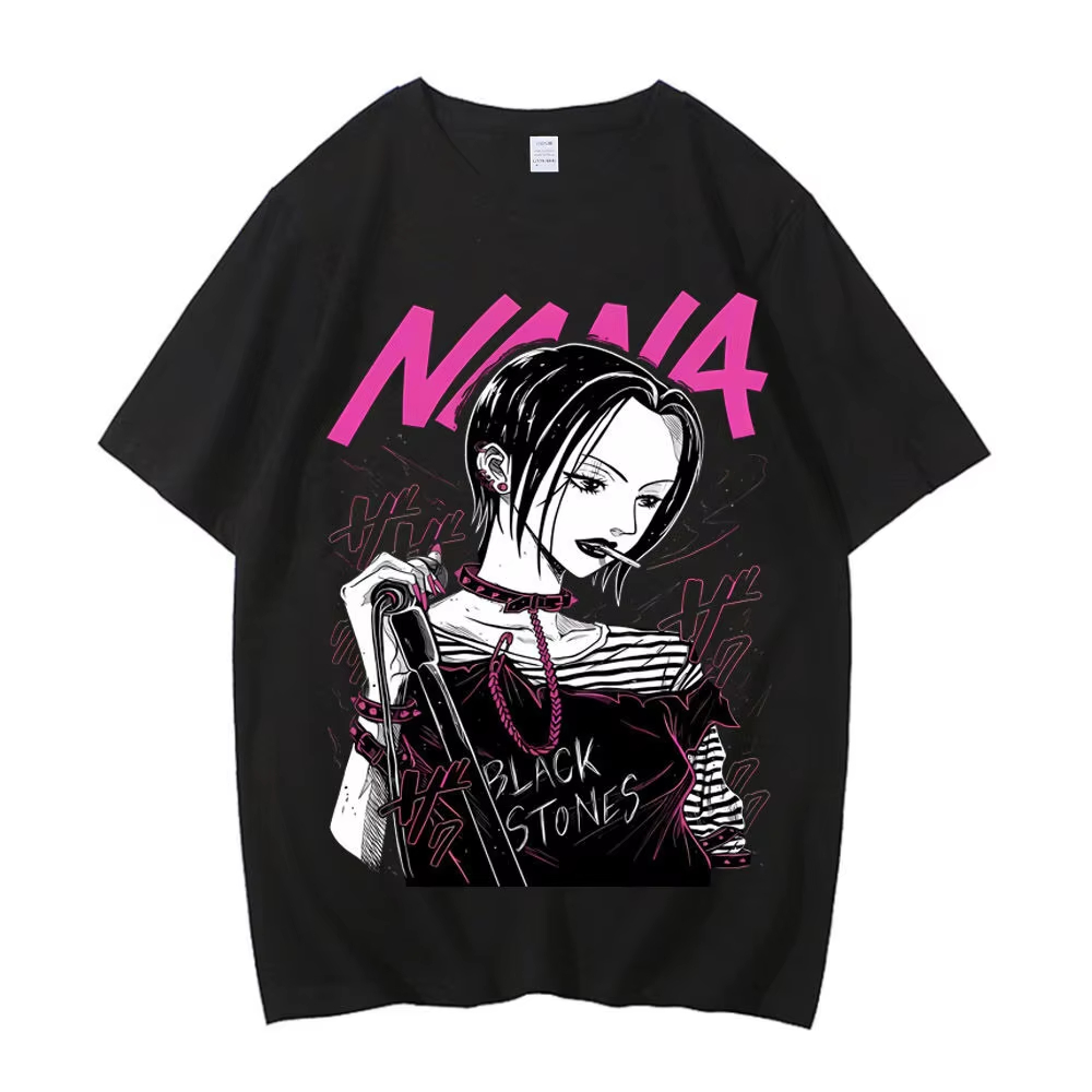 Nana Anime Merchandise - Koszulka z grafiką anime NANA, vintage,